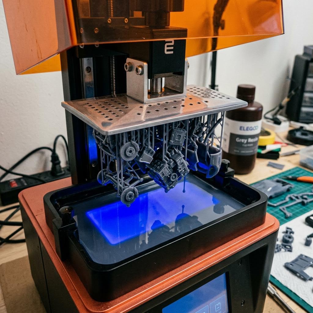 Detailed 3D printing process in the East Coast Diecast workshop