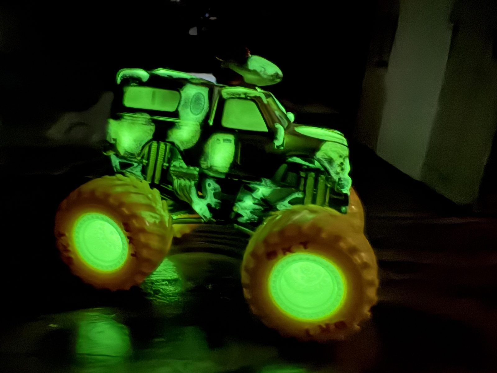 Glow-in-the-dark custom monster truck build